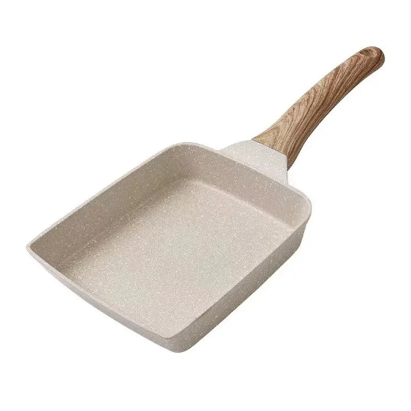 Japanese Style Breakfast Cooking Cookware Square Non-Stick Egg Roll Steak Fry Pan Cooking Pans Egg Pot Frying Pan With Handle