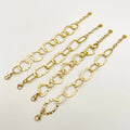Chunky Waterproof Stainless Steel Chunky Geometric Chain Hammered Heart-shaped Fashion Bracelet for Women Jewelry Accessories