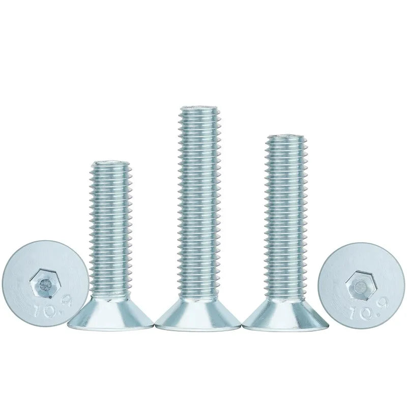 OEM M6 L16 DIN7991gr8.8/10.9/12.9 Steel Hexagon Socket Cap Countersunk Head Zinc Machine Screw
