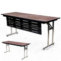 HM-T27 Office Rectangular Baffle Table Stainless Steel Foot Folding Table