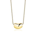 New Design 925 Sterling Silver Pea 18k Gold Plating Box Chain Necklace Summer Pendant Necklace for Women