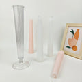 B-7014 Long Rod Cylindrical Round Pillar Sawtooth Lines Candle Mold Plastic Mold Acrylic INS Style Handmade Aromatherapy Mould