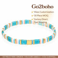 Go2boho Bracelet for Women Jewelry Bright Color Japanese Miyuki Tila Bead Jewellery Boho Style Stretch Bracelets Gift Wholesale
