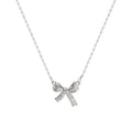Women's Summer Luxury Gold Plated Bowknot Pendant Necklace Versatile Clavicle Chain Design Christian Religious Jewelry Accessory