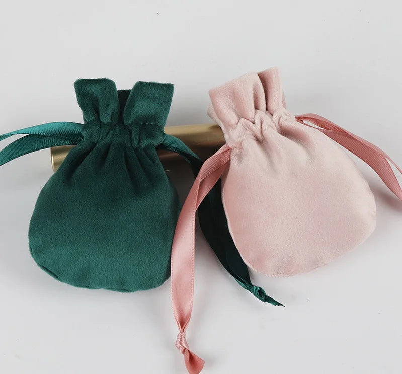 Hot Sale Velvet Jewellery Drawstring Organizer Bag Cloth Bag High-end Jewelry Storage Velvet Makeup Bag