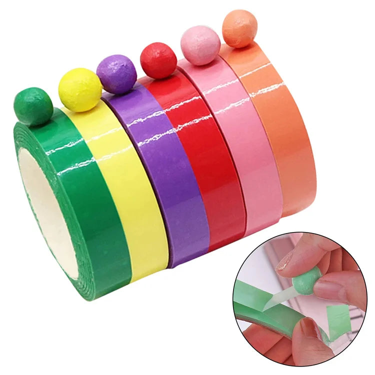 30m Blue Antistatic Polyester Rubber Sticky Ball Tape Hot Melt Water Activated Fidget Toy Masking Adult Kid Relax Gift Autism