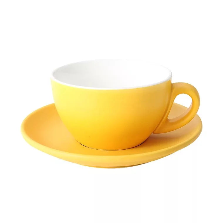 Wholesale Ceramic Handmade Cups Cappuccino Espresso Latte Tea Cup & Saucer