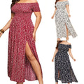 2024Women's Custom Sexy Shoulder Casual Dresses New Arrival Plus Size Summer Prints Short Comfortable Clothing Manufacturers