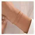Wholesale Tarnish Free Simple Women Jewelry Gold Plated Stainless Steel Snake Chain Bracelet