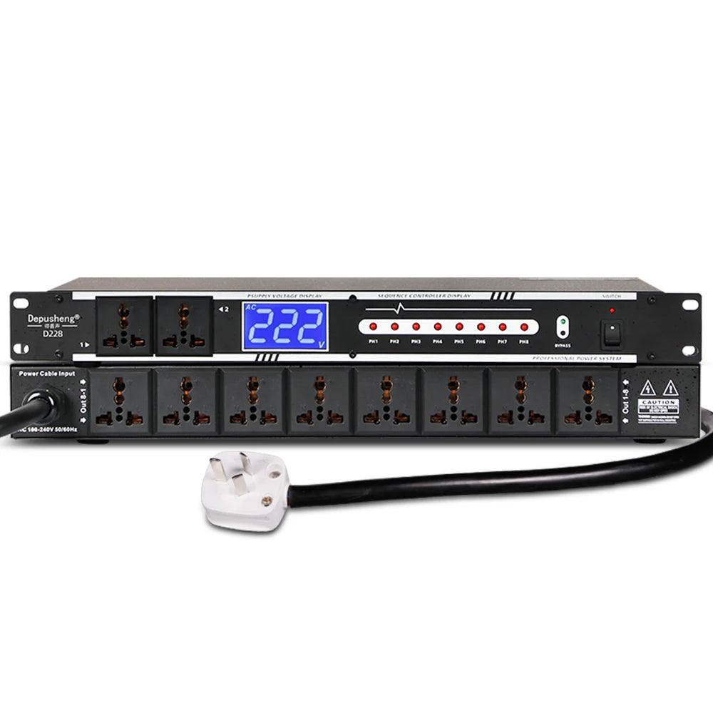 Factory Wholesale 8+2 Channel DJ Power Sequence Controller Sequencer for KTV Concert
