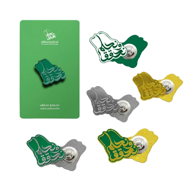 Wholesale Manufacturer Custom Made UAE Oman Chief Logo Metal Saudi Arabia Lapel Badge Pins