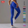 Women High Waist Solid Elastic Waist Four-Way Stretch Quick Dry Yoga Leggings Seamless Breathable Sport Pants