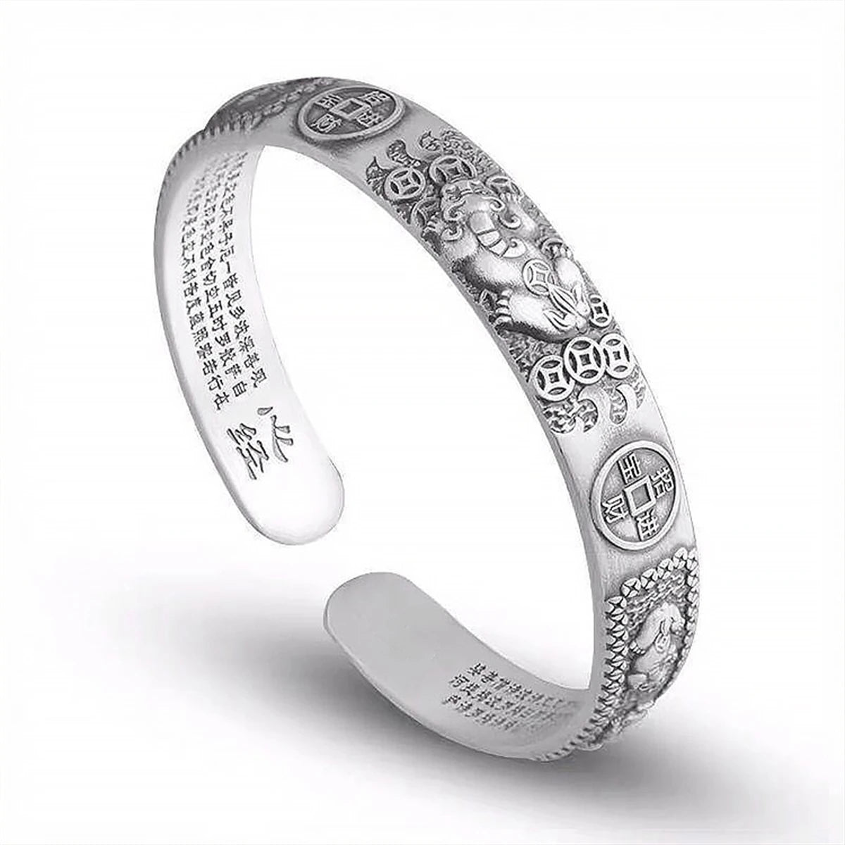 Mens Women Vintage Open Bangle Thai Silver Color Handmade Cuff Bracelet Jewelry Gift
