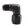 6AN 8AN AN6 AN8 AN10 Swivel Adaptors Male Black Anodized Aluminum Adapter with 90 Degree Female Fuel Oil Pipe Fittings