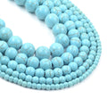 Wholesale Synthetic Blue Turquoise Stone Loose Round Beads for Jewelry Making
