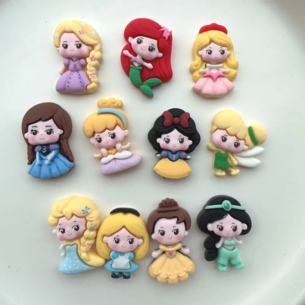 Lovely Girl Princess Resin Flatback Cabochons for Scrapbooking Decoration Hair Bow Center Materials Embellishments Accessories