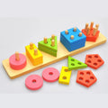 Children Educational Montessori Wooden Geometry Shape Set Cognitive Matching Board Teaching Aid Kindergarten Early Education Toy