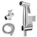 Stainless Steel Wall-Mounted Toilet Handheld Bidet Set with Easy Installation Eco-Friendly Bathroom Water Jet & Diaper Sprayer