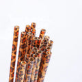 low moq BPA free cheetah printed plastic acrylic Straws Eco-friendly drinking reusable straws leopard print for tumbler