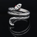 HOT Punk Vintage Square Chunky Customized Fashion Snake Butterfly Finger Heart Stainless Steel Jewelry Women's Men's Rings