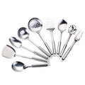 Stainless Steel Cooking Utensils Kitchen 6 Pics With Storage Rack Spatula Colander Cookware Kitchen Tools Serving Soup Spoon