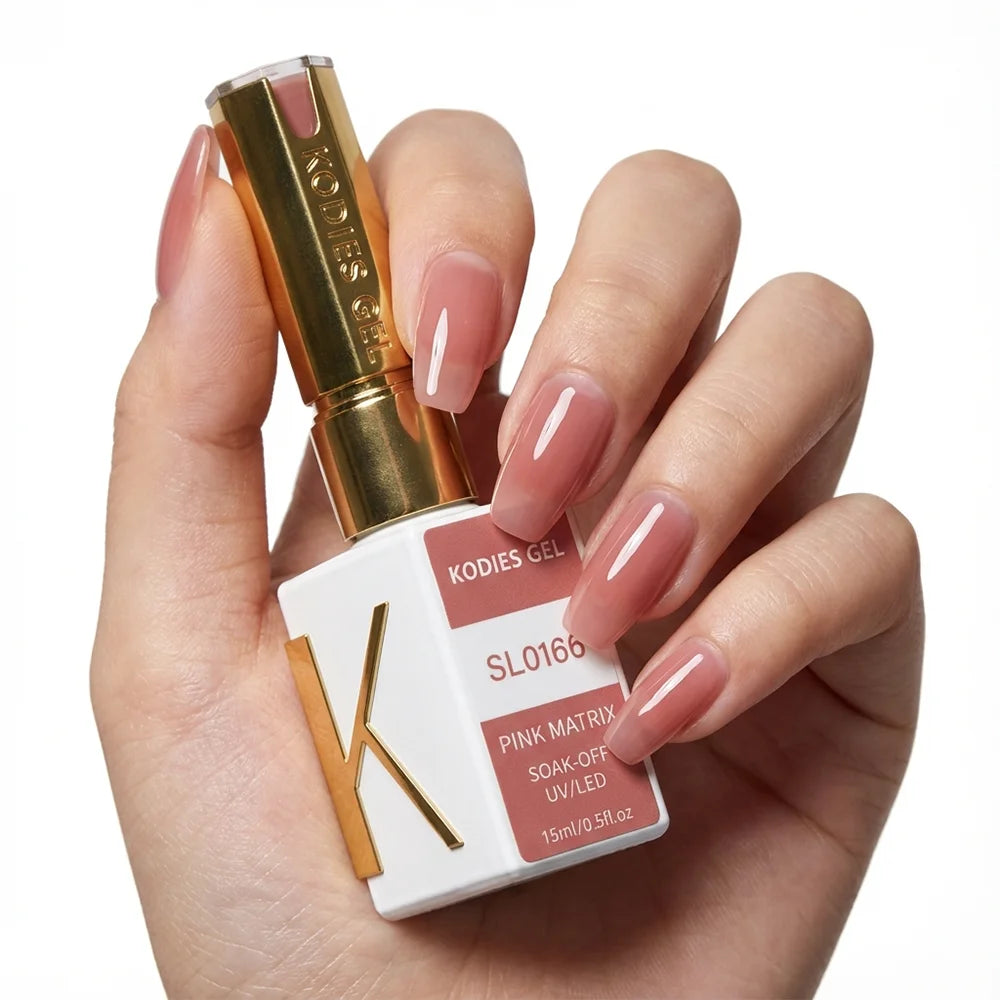 KODIES GEL Blush Pink Builder Nail Gel Polish in a Bottle Semi Permanent UV/LED Liquid Build Gel Varnish All for Manicure Nails