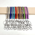 Rhinestone Wristlet Keychain Bling Diamond Wristbands Crystal Phone Lanyard Wrist Strap Car Plastic Bangle Wristlet Keychain