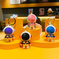 Kawaii Bag Car Pendant Key Chain Ring Keyring Creative Cute Cartoon 3D Doll Soft PVC Negative Keychain