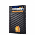 Custom Logo Slim Minimalist Front Pocket RFID Blocking PU Leather Wallet for Men and Women Factory-Customizable Card Holder