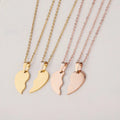 Love Heart Pendant Necklace for Couple Wholesale Titanium Stainless Steel Fashion Jewelry Gift Chain