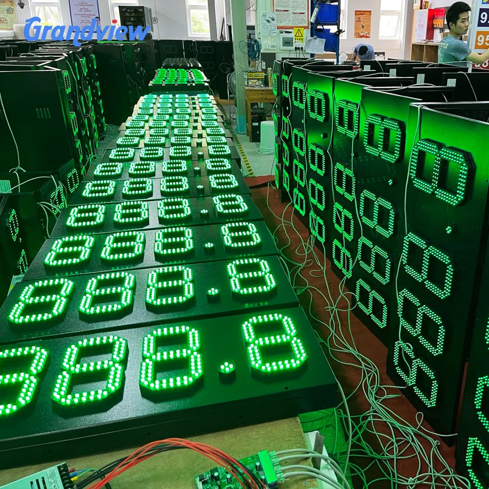 Gas Station 8888/ 8.88 9/10 Number 7 Segment Gas Station Price Display Digital Price Display Board for Gas Station