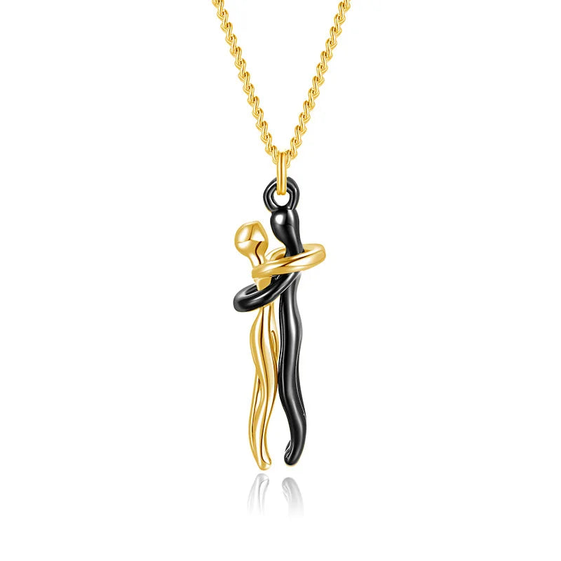 Top Seller New Design Necklace for Lovers Men and Women's Pendant with Gold Plated Stainless Steel Link Chain for Parties