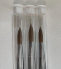 Professional Full Size German Round 100% Pure Kolinsky Hair Wood Handle Pink Acrylic Nail Brush for Nail Salon Tools