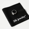 Customized 8x8cm Microfiber Gold and Silver Jewelry Cleaner Cloth Included Paper Box for Polishing and Cleaning Jewelry