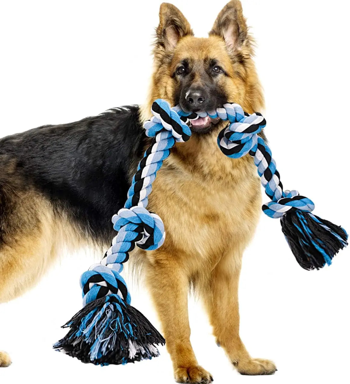 Heavy Duty Dog Rope Toys for Medium Large Dogs Tough Twisted Rope Toy with 5 Knots