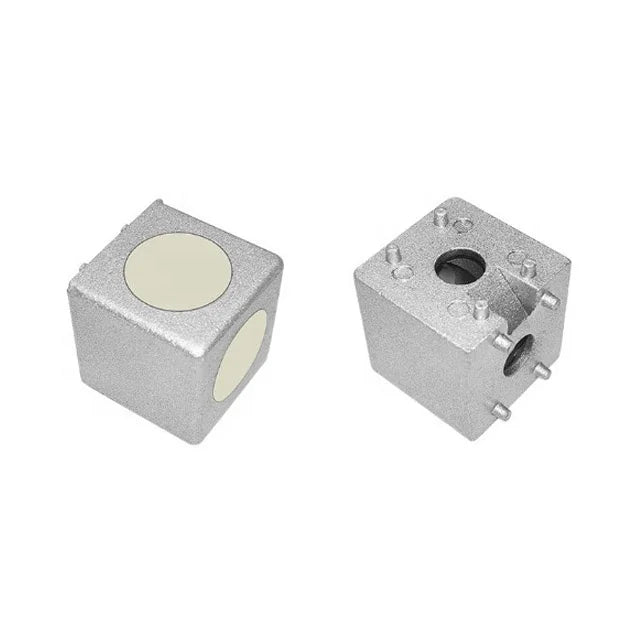Gubo Standard 2-Way Cube Corner Connector Silver Alu Color Painted Guaranteed Quality for 3030 Aluminum Bracket Profile T Slot