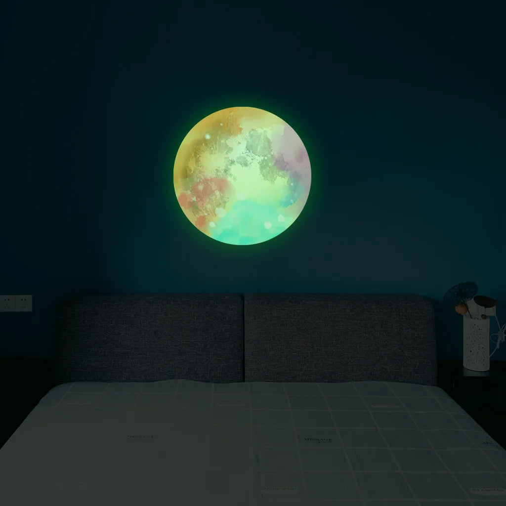 New Arrival Moon Luminous Wall Stickers Glow in the Dark