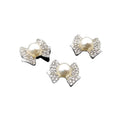 Diy Garment Shoes Jewelry Accessories Pearl Buckle Alloy Metal Full CZ Crystal Rhinestone Hairband Making Bowknot Findings