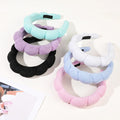 Solid Color Spa Headband Terry Cloth Microfiber Hair Band Woman Head Hoop