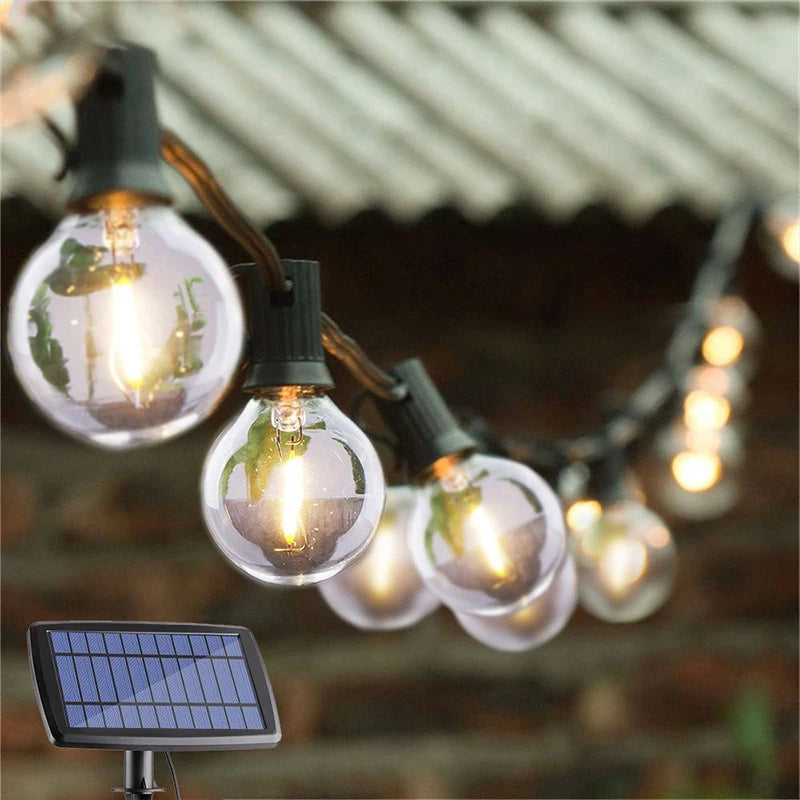 JAIYI G40 Solar Power Saving Waterproof LED Light for Christmas Party Mood String Lights