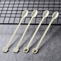 Wholesale Disposable Biodegradable Pla Ice Cream Spoon Long Handled Spoon for Coffee Food Plastic Spoons Disposable