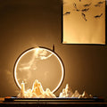 Backflow With Lamp Zen Waterfall Holder for Household Indoor Aromatherapy Led Light Ceramic Incense Burner