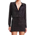 2025 Spring/Summer Collection Women's High-End Vintage Casual One Set Short Mesh Shirt Half Skirt Geometric Pattern