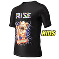 Custom Black Short Sleeve Sublimated Children Kids Rash Guard Bjj Shirts