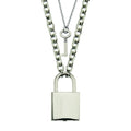 New Punk Smooth Casting Key Lock Pendant Necklace for Women Men Hiphop Fashion Women Street Jewelry