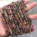 Wholesale Rainbow Tourmaline Quartz Jade 4-10mm Round Loose Beads 8mm 6mm Strands with White Mixed Beads Colour Jewelry Making