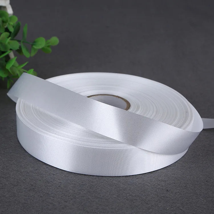 Wholesale Double Face White Recycled Satin Ribbon Used for White Garment Clothing Label Products