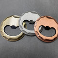 Metal Zinc Alloy Hammered Forged Look Edge Mark Blank Golf Bottle Opener Marker with Customized 2D/3D Design 40mm Size