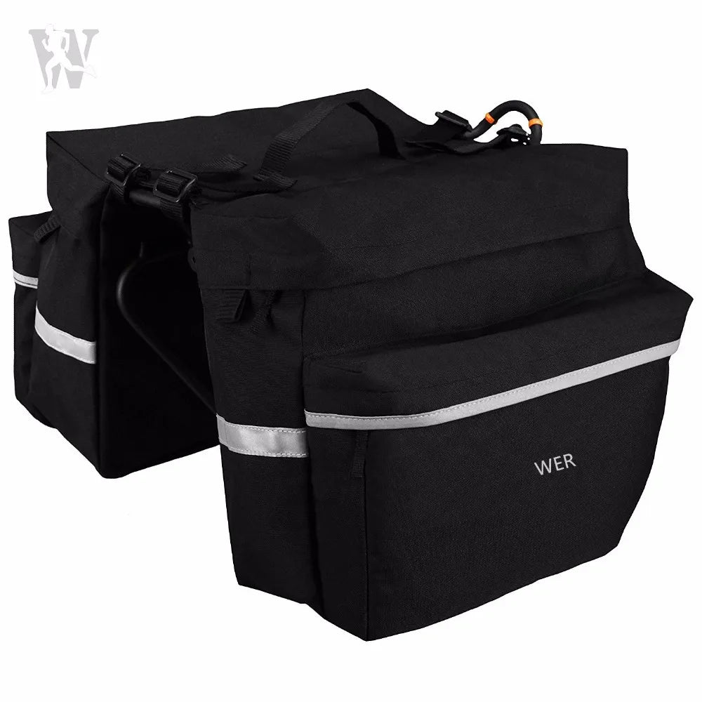 Cross Border Large Capacity Bicycle Bag Mountain Bike Back Seat Cycling Bag Travel Bicycle Tail Bag