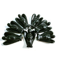 Huiying Black Obsidian Gemstone Angel Carved Ornament Pocket Decoration 1.5 Inch Crafts